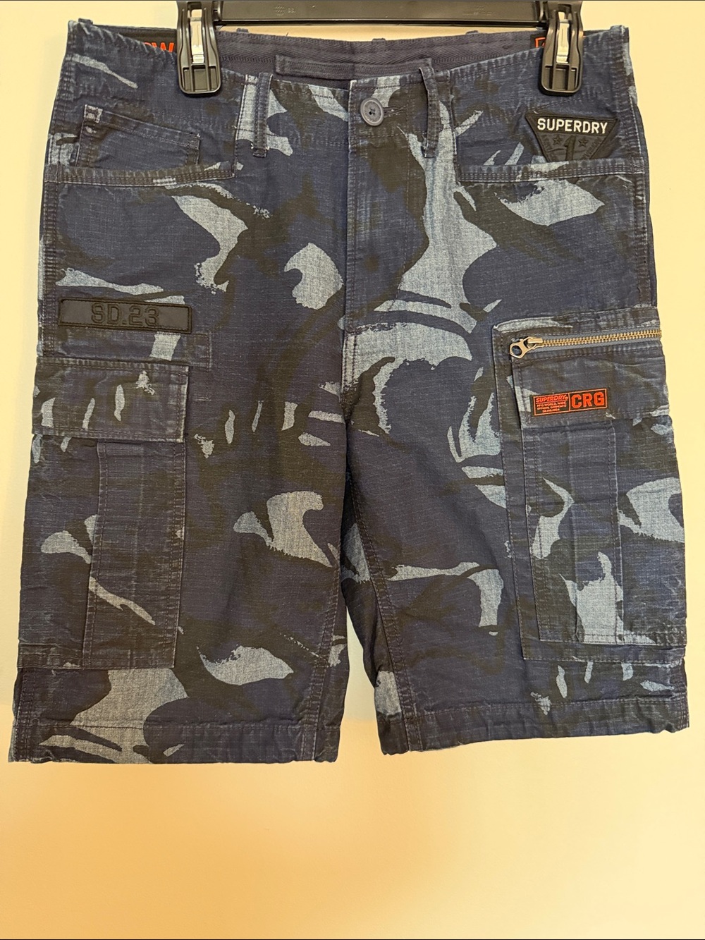 Superdry Men’s Blue Camo Cargo Shorts